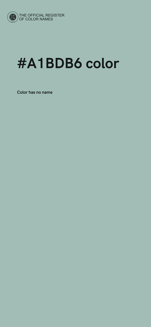 #A1BDB6 color image