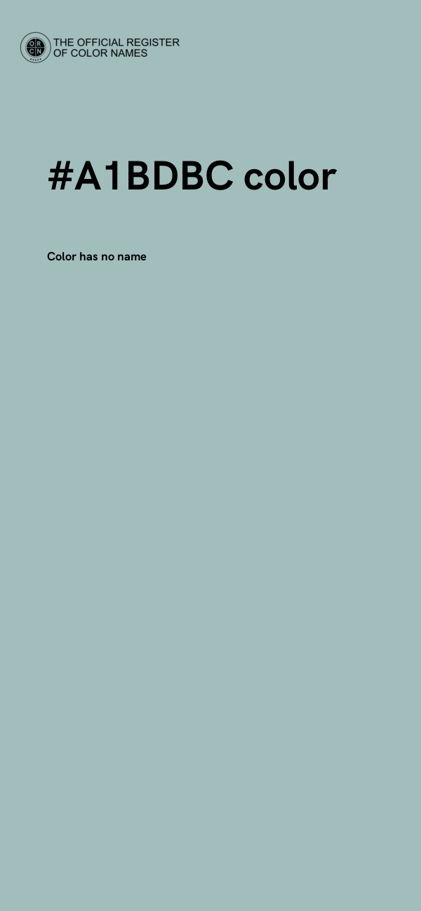 #A1BDBC color image