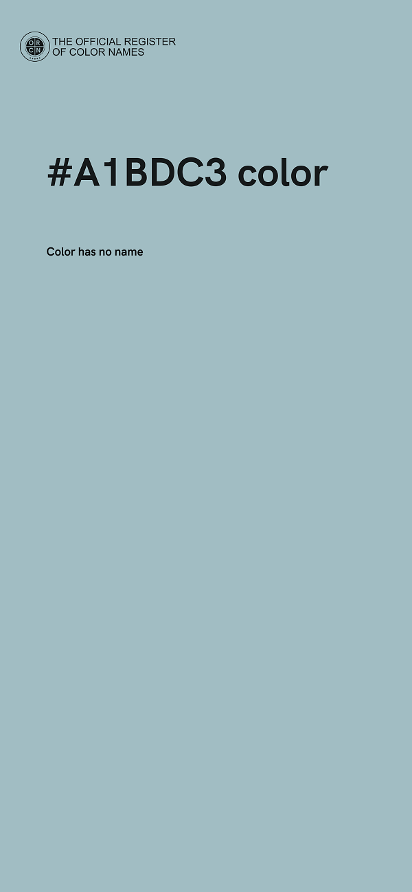 #A1BDC3 color image