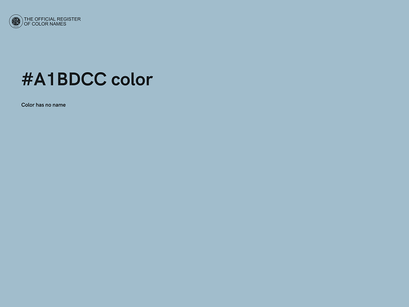 #A1BDCC color image