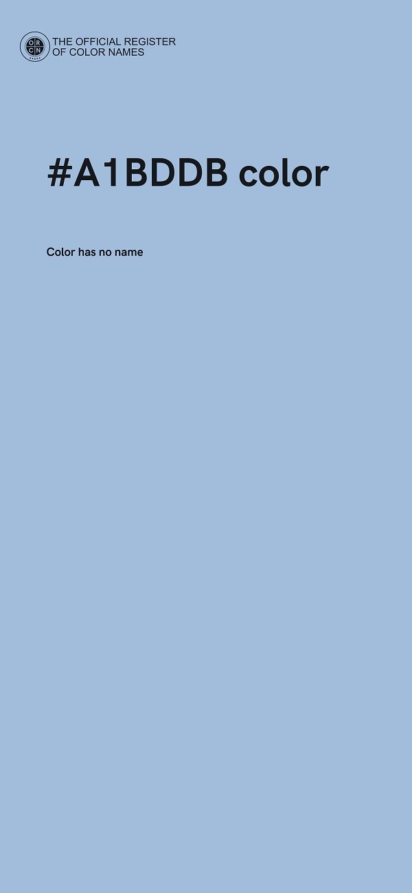 #A1BDDB color image