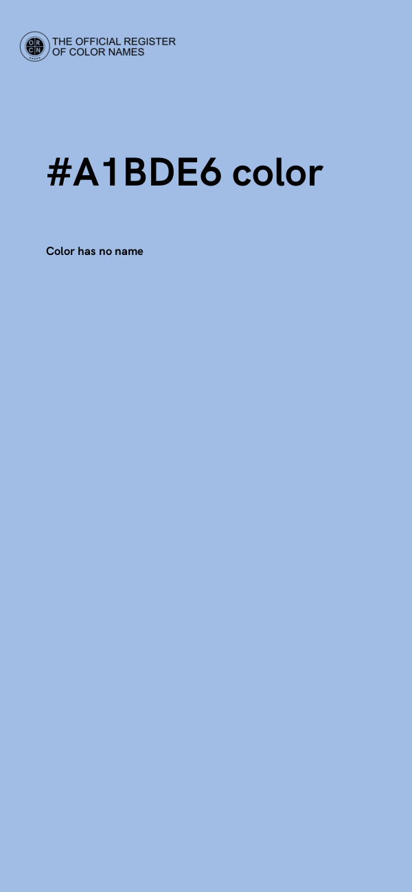 #A1BDE6 color image