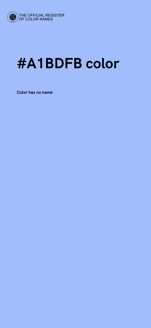 #A1BDFB color image