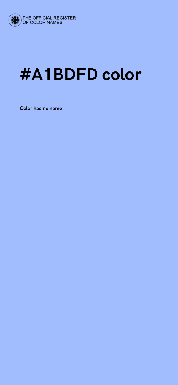 #A1BDFD color image