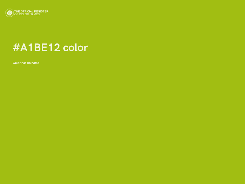 #A1BE12 color image