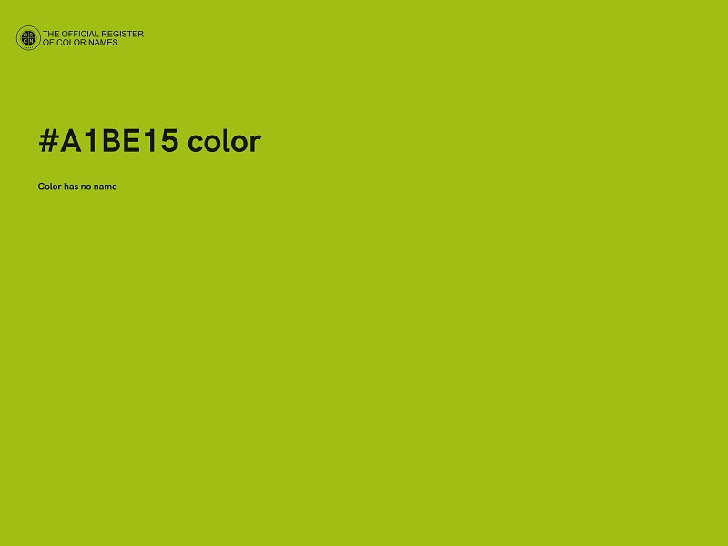 #A1BE15 color image