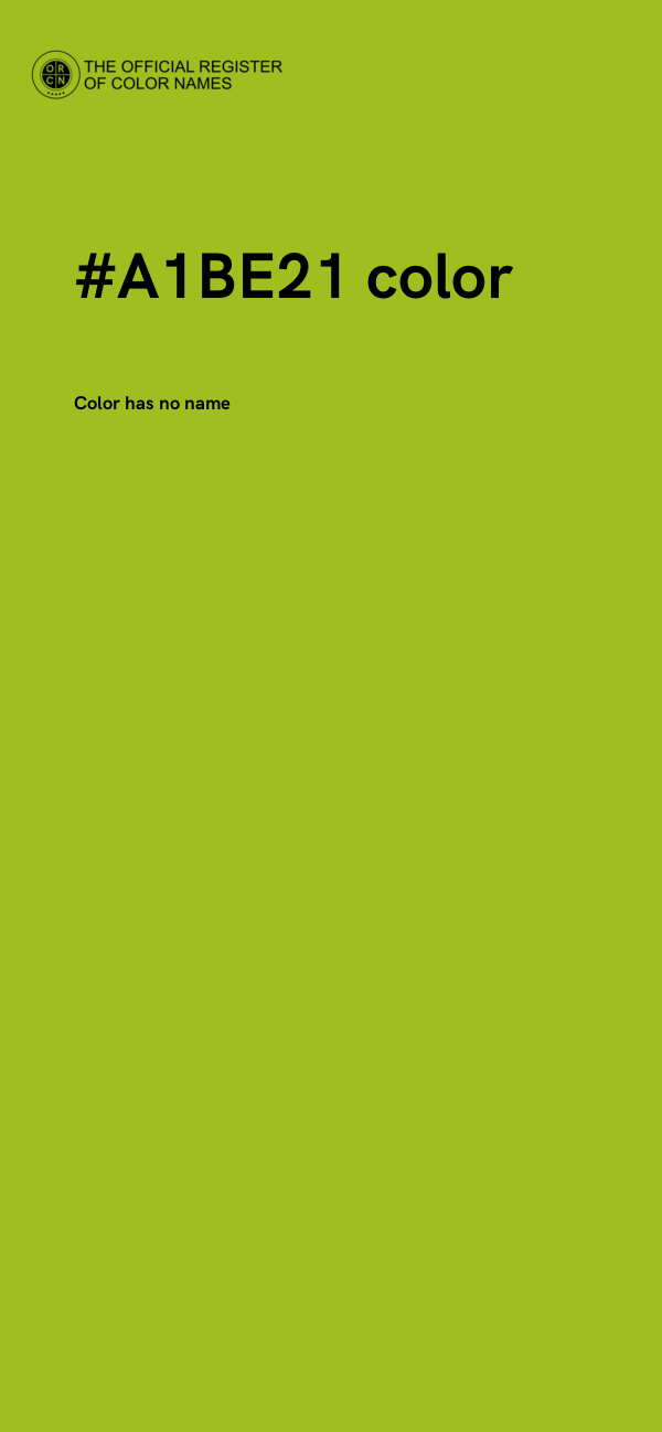 #A1BE21 color image