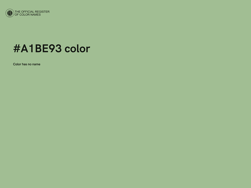 #A1BE93 color image