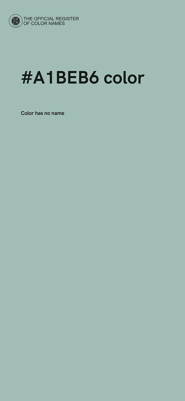 #A1BEB6 color image