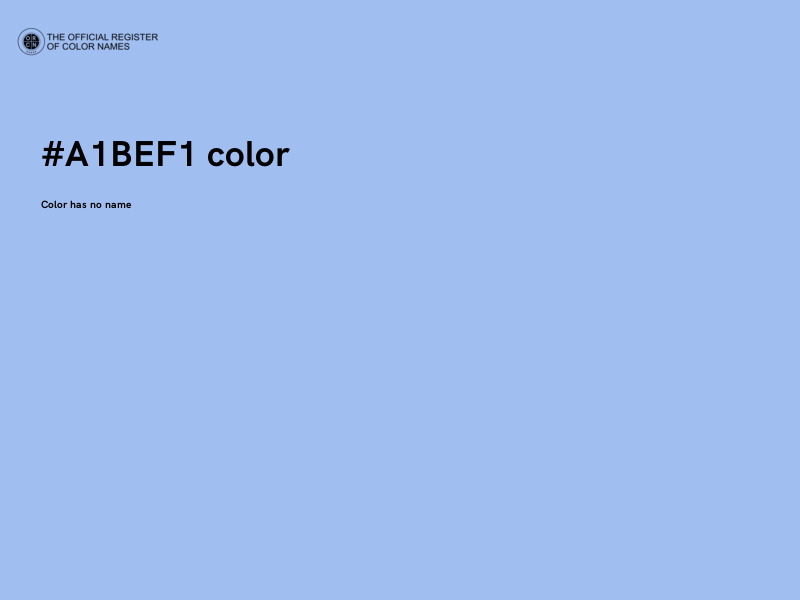 #A1BEF1 color image