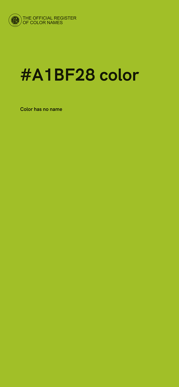 #A1BF28 color image