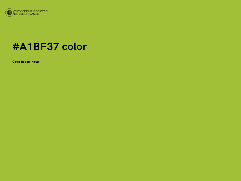 #A1BF37 color image