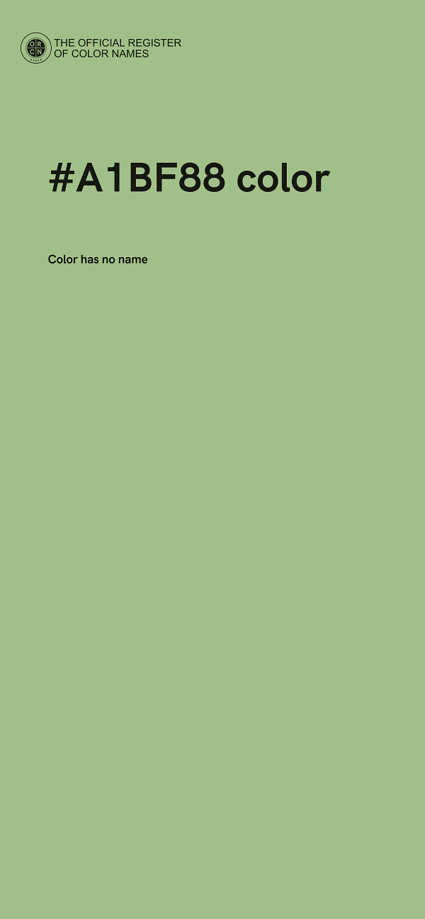 #A1BF88 color image