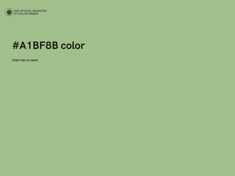#A1BF8B color image