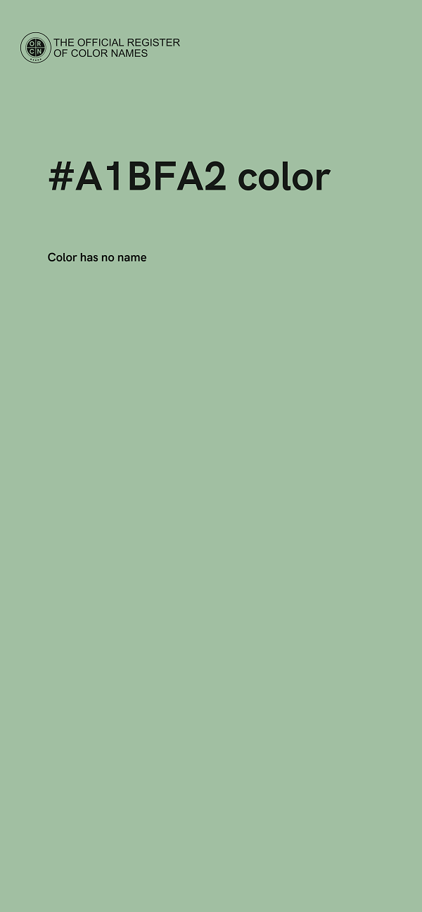 #A1BFA2 color image