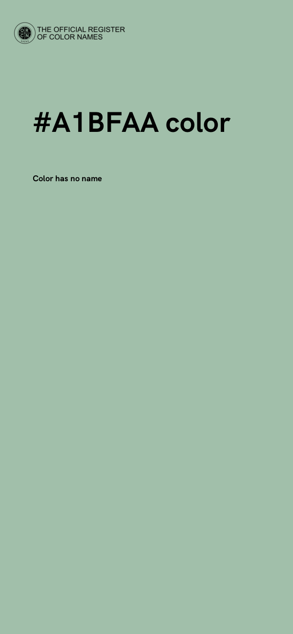 #A1BFAA color image