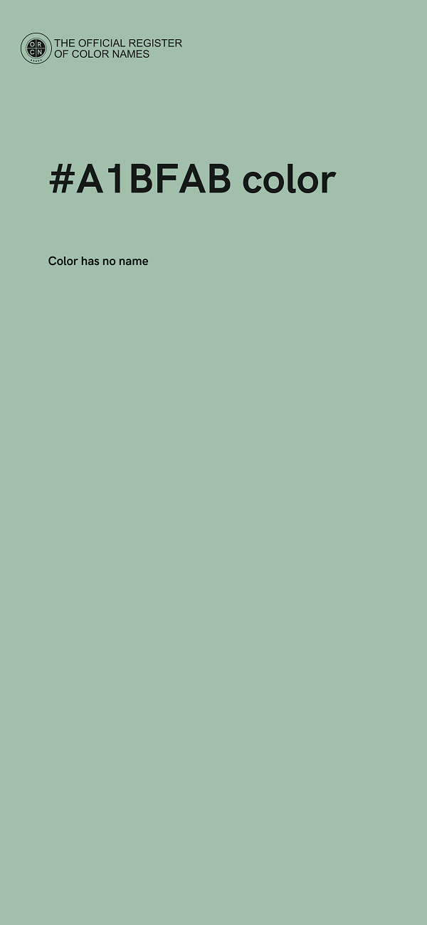 #A1BFAB color image