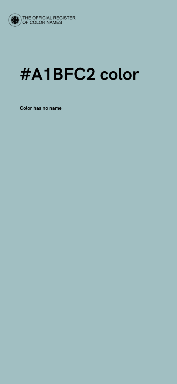 #A1BFC2 color image