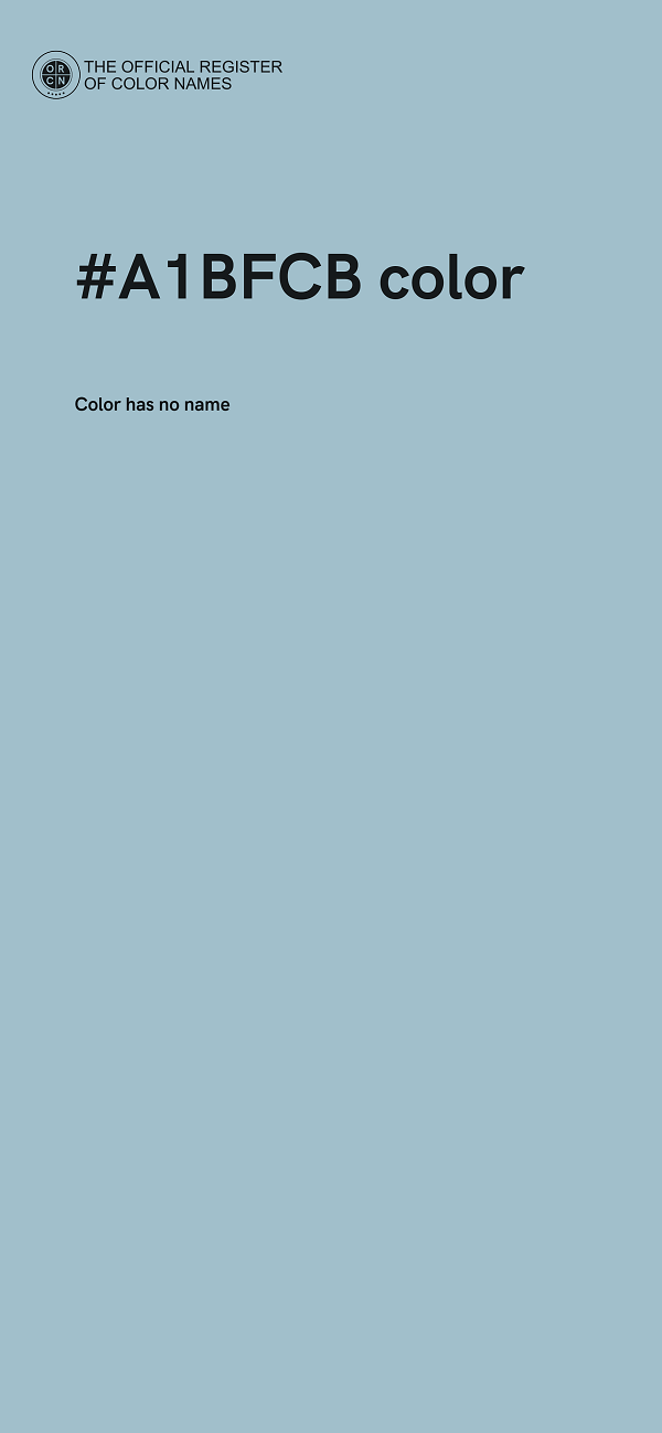 #A1BFCB color image