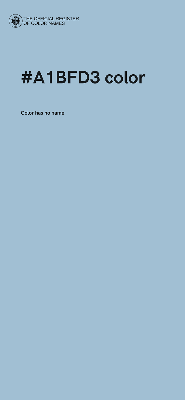 #A1BFD3 color image