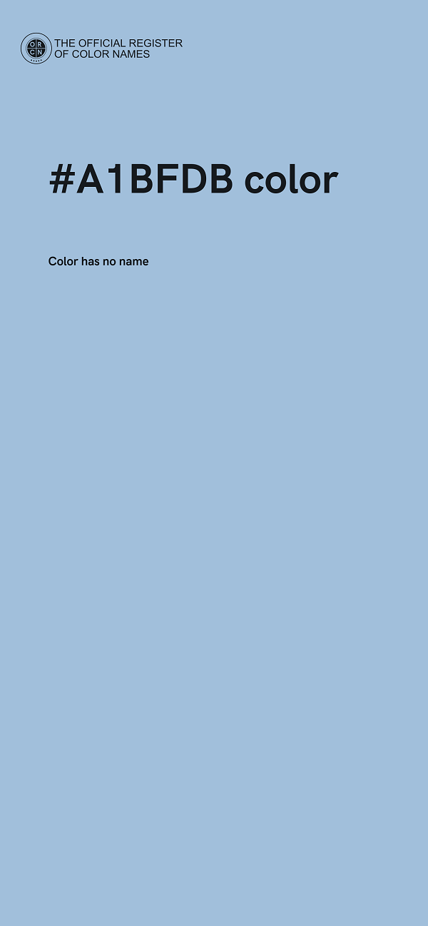 #A1BFDB color image