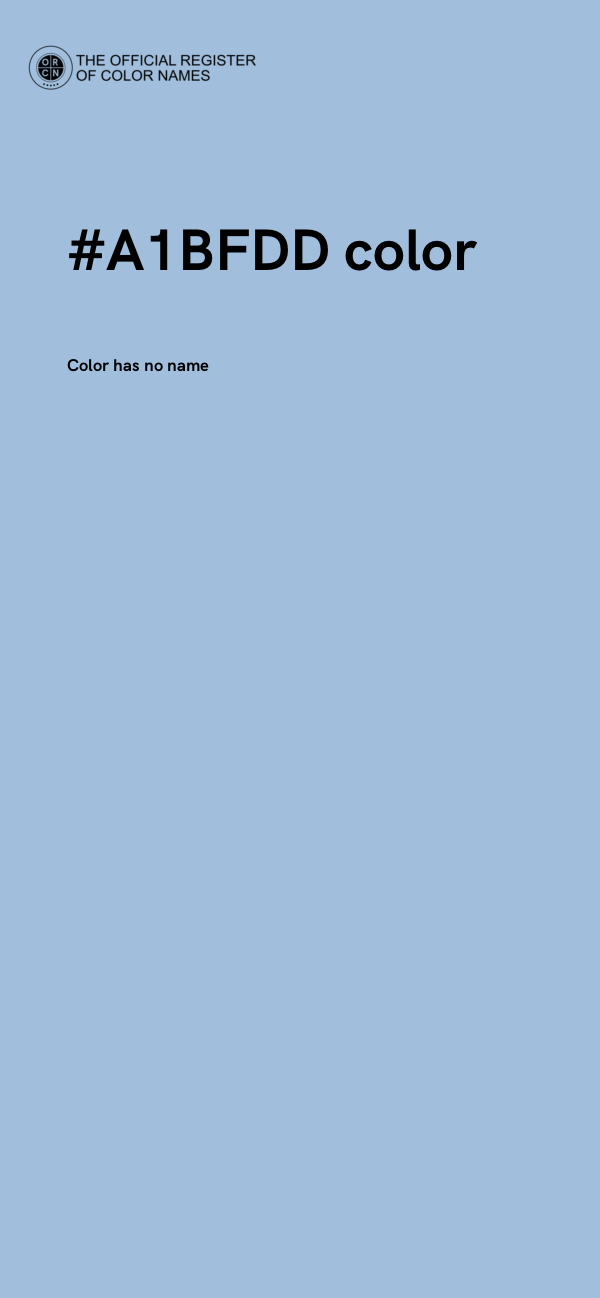 #A1BFDD color image