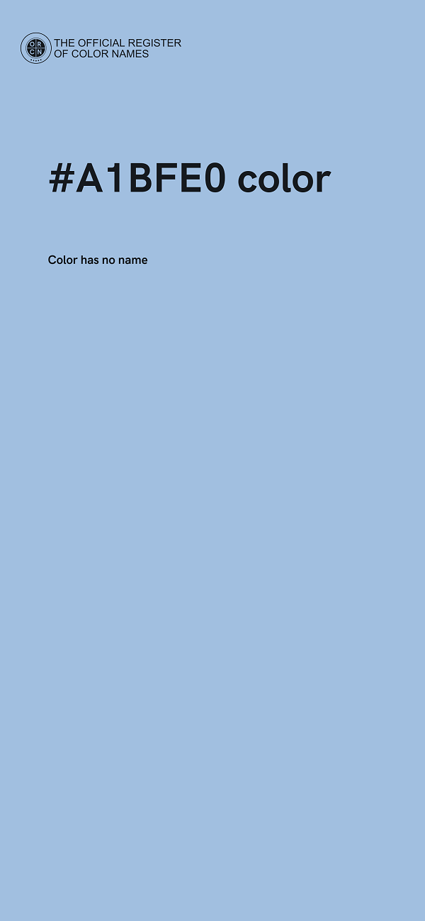 #A1BFE0 color image