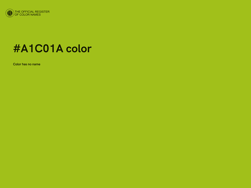 #A1C01A color image