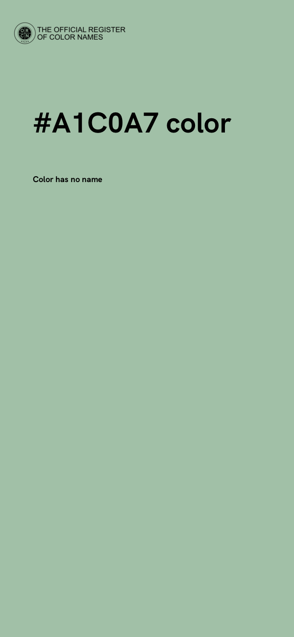 #A1C0A7 color image