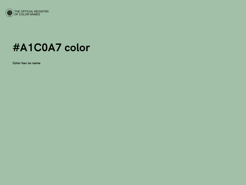 #A1C0A7 color image
