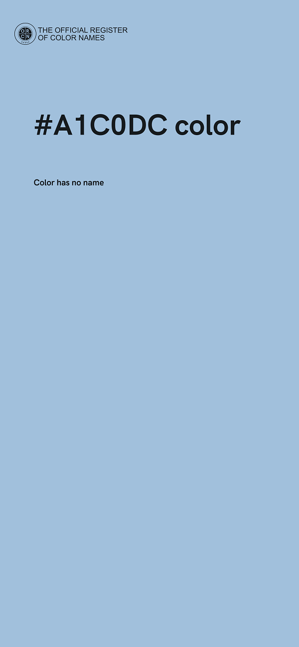 #A1C0DC color image