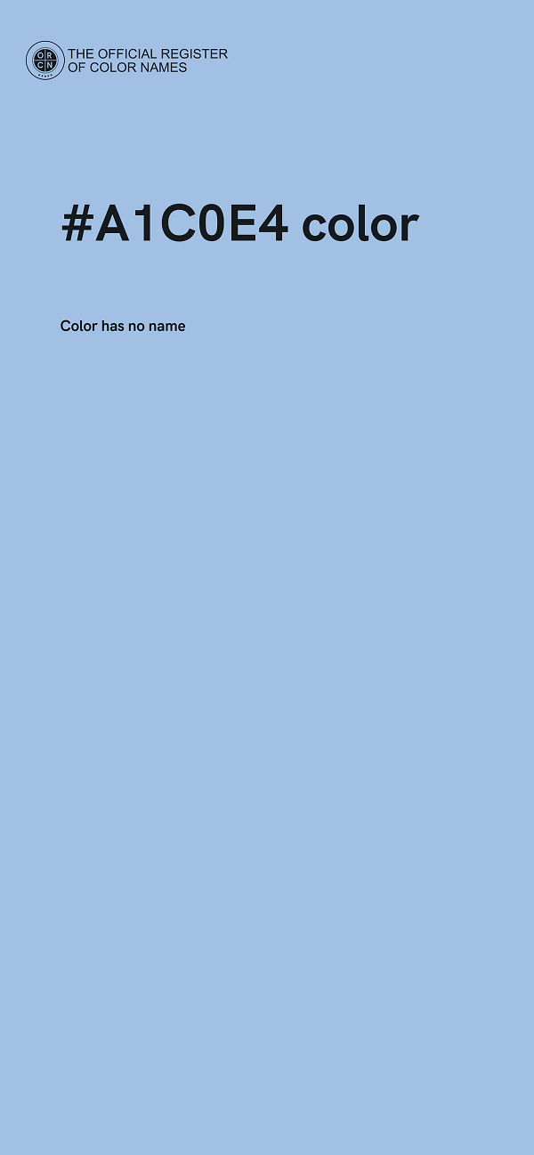 #A1C0E4 color image