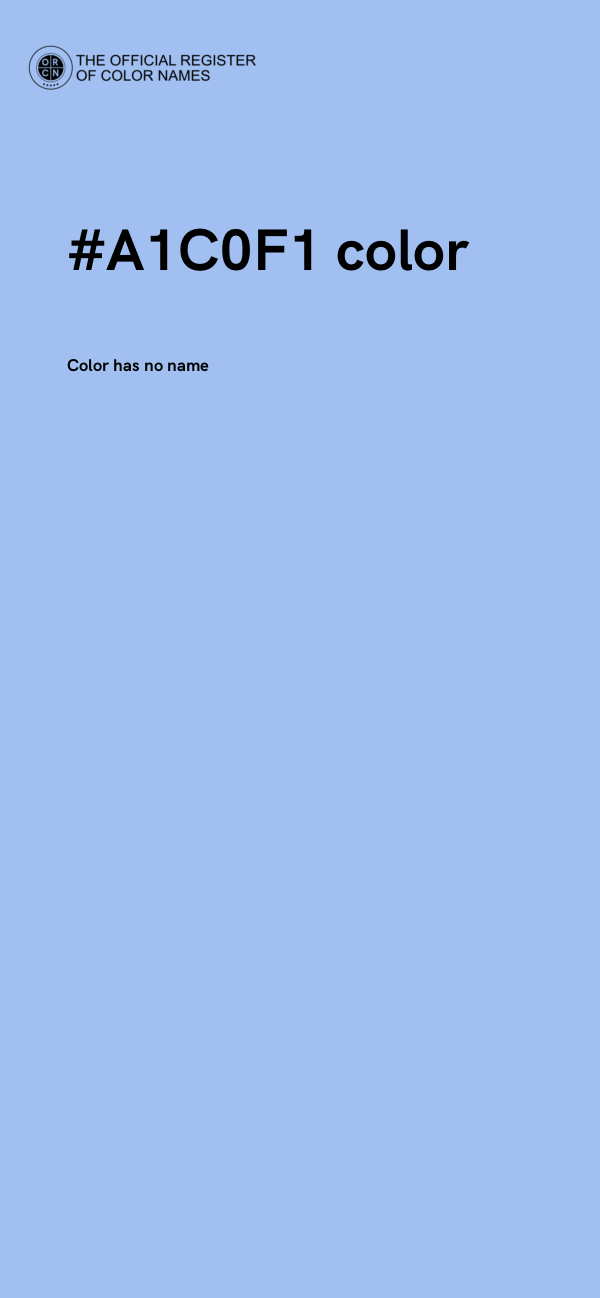 #A1C0F1 color image