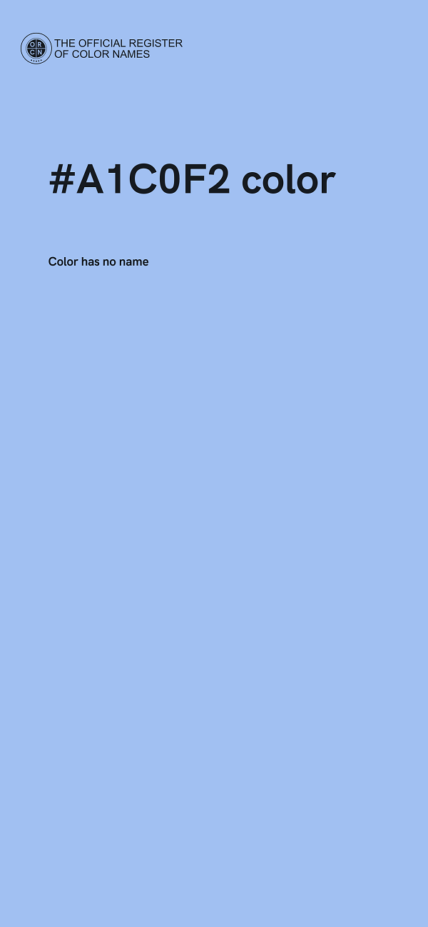 #A1C0F2 color image