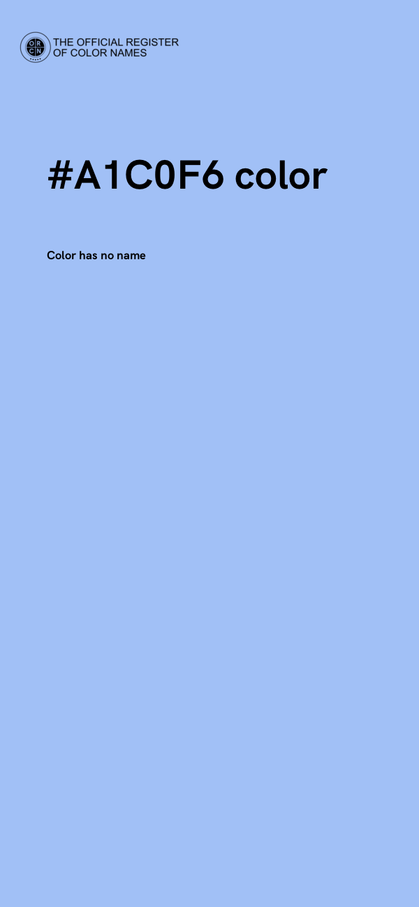 #A1C0F6 color image