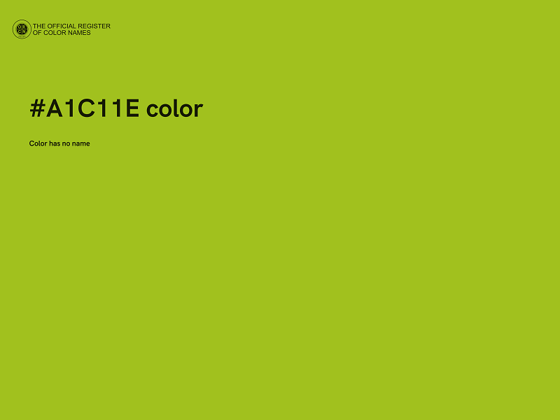 #A1C11E color image