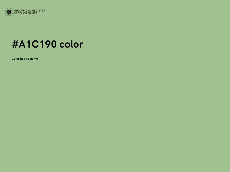 #A1C190 color image