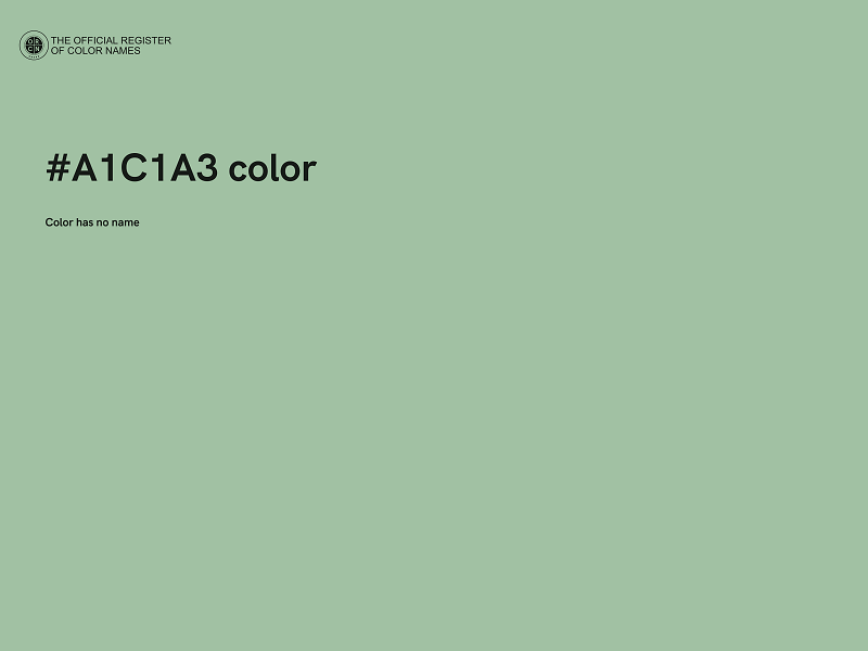 #A1C1A3 color image