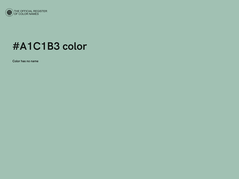 #A1C1B3 color image