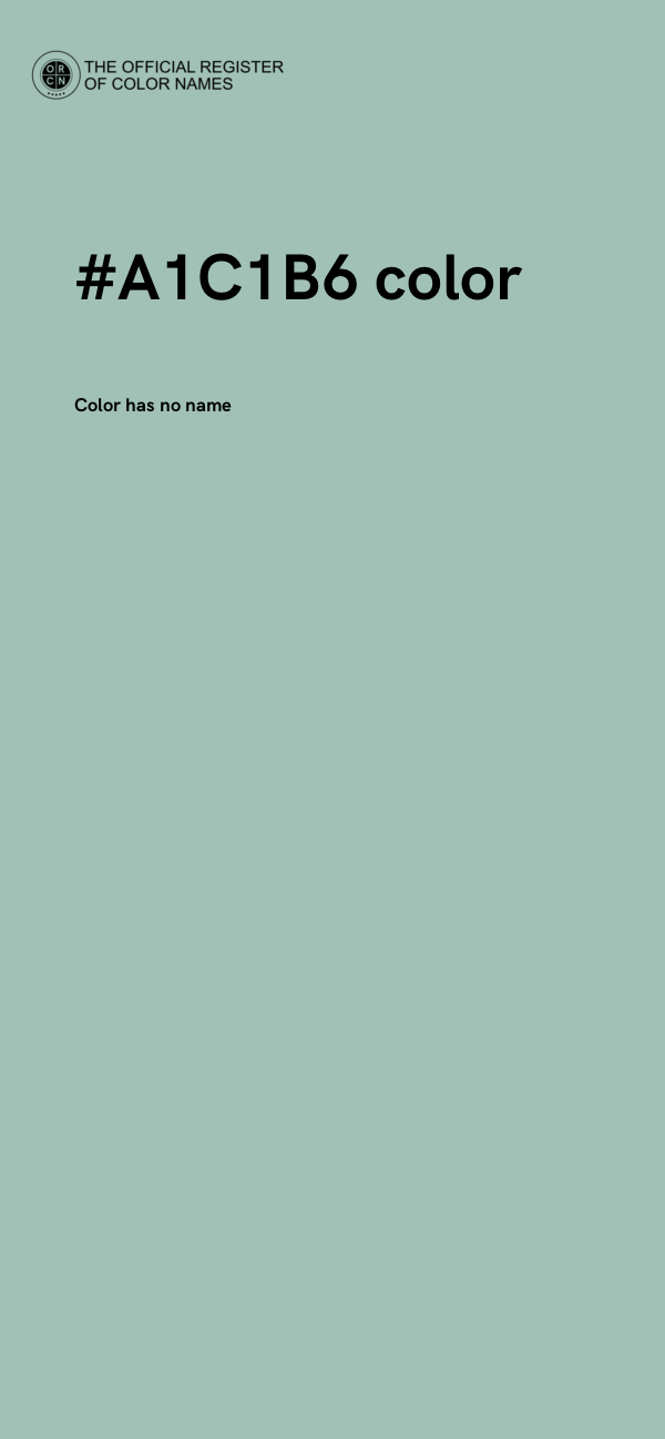 #A1C1B6 color image