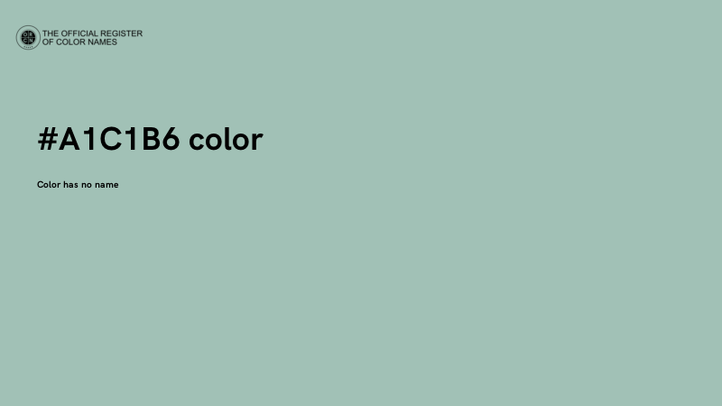 #A1C1B6 color image