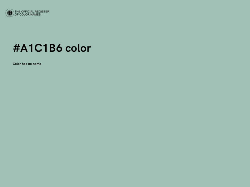 #A1C1B6 color image