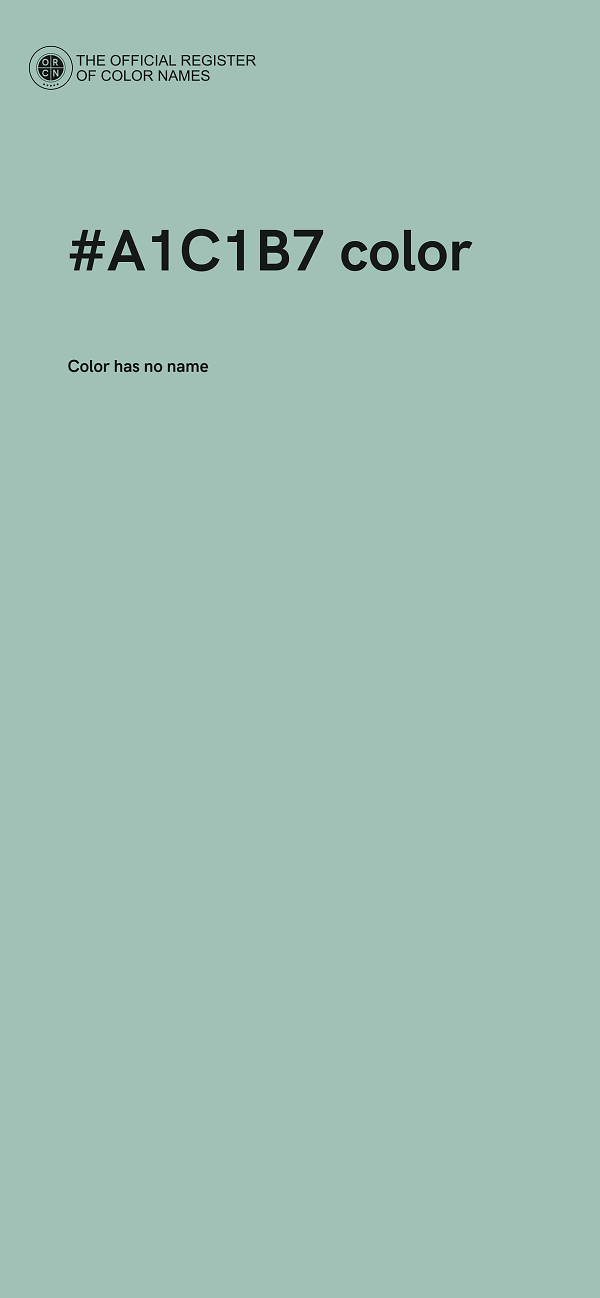 #A1C1B7 color image