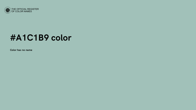 #A1C1B9 color image