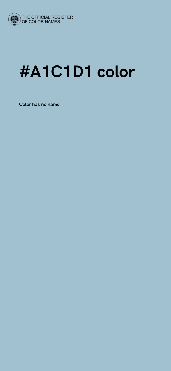 #A1C1D1 color image