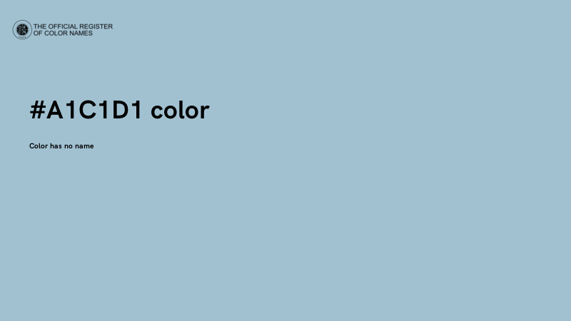 #A1C1D1 color image