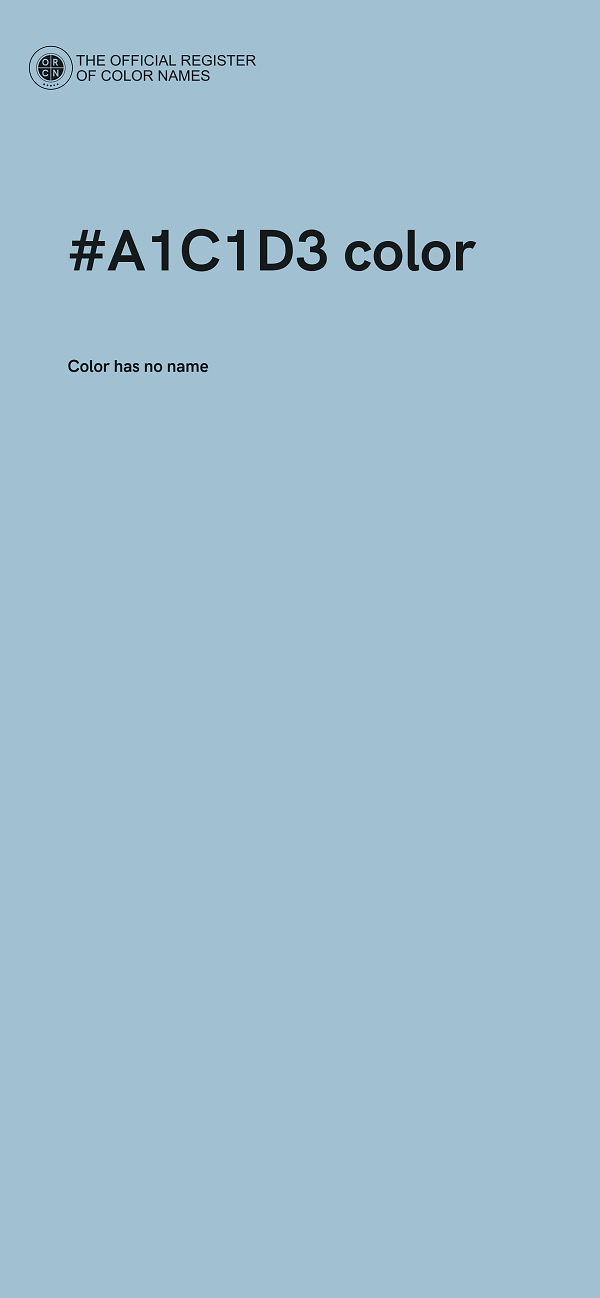 #A1C1D3 color image