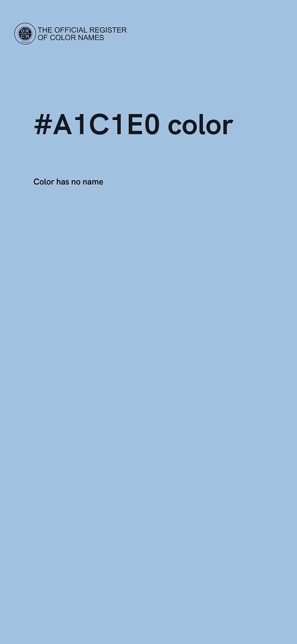 #A1C1E0 color image