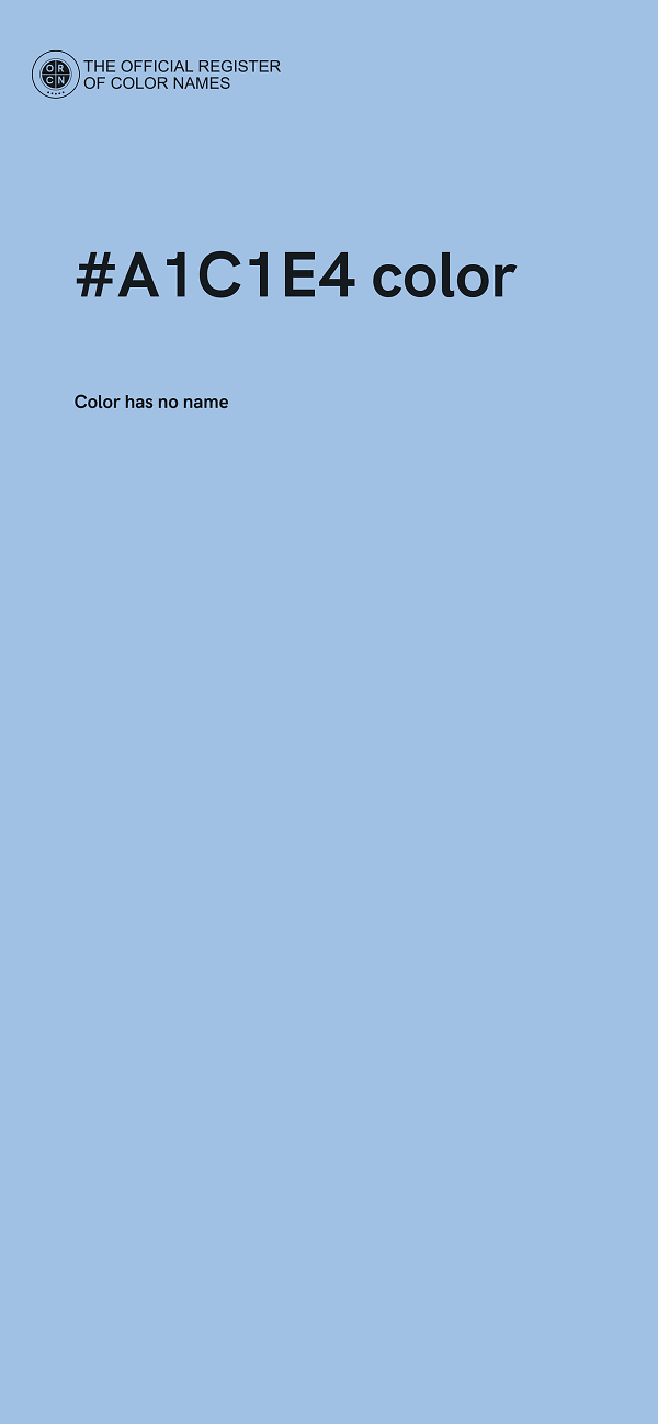 #A1C1E4 color image