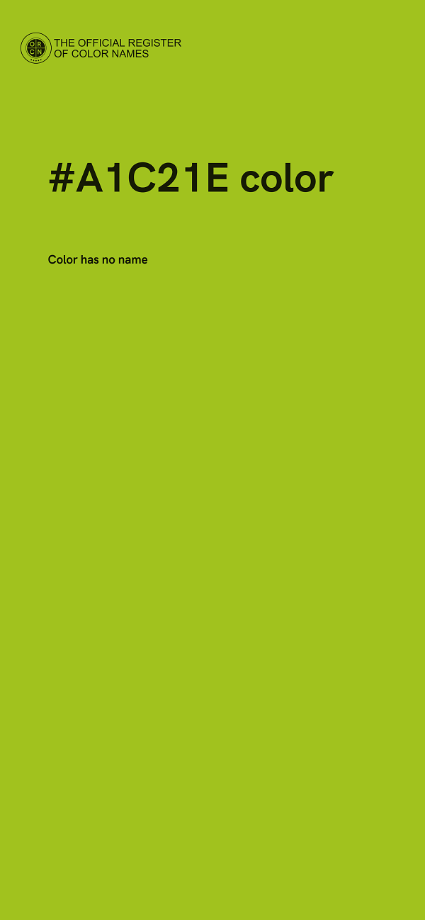 #A1C21E color image